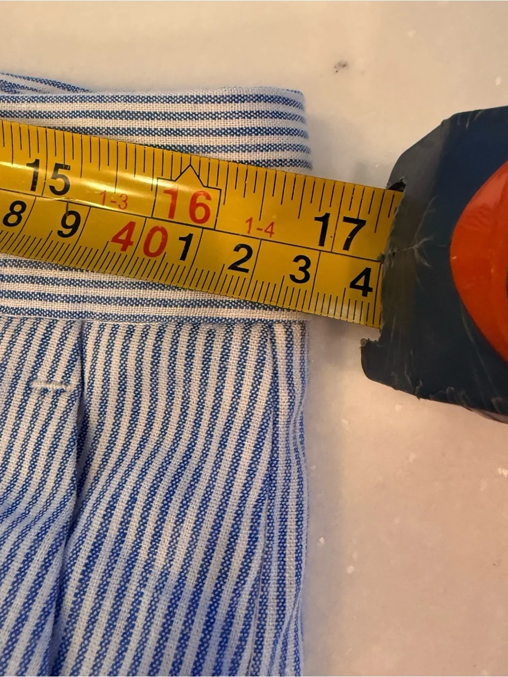 BANANA REPUBLIC AVERY Stretch Linen Blend Pants Blue & White Stripe Sz 6 NWT